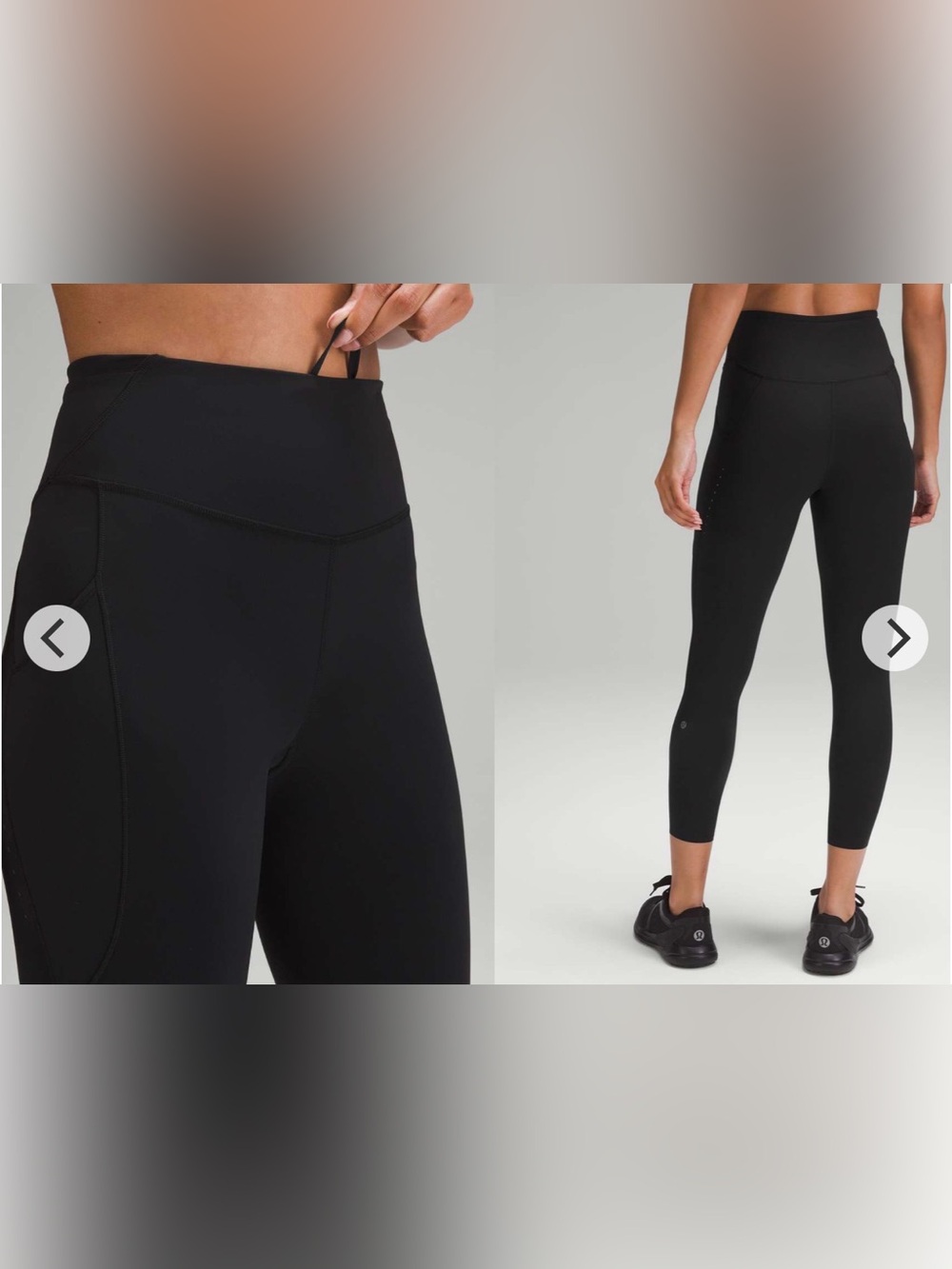 Lululemon Fast and Free HR Tight 25” *Pockets 6 Black